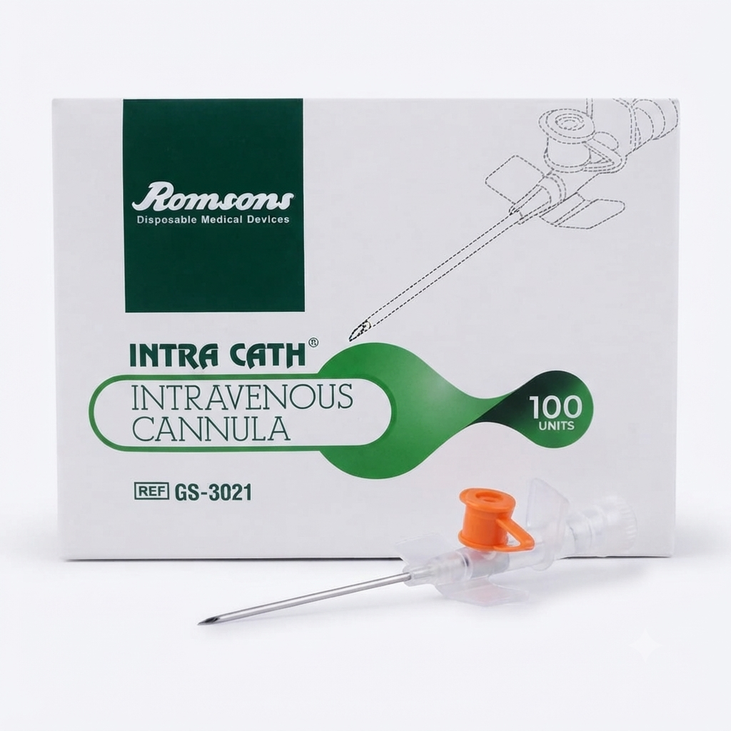 Romsons Intra Cath IV Cannula - 14G (Orange)