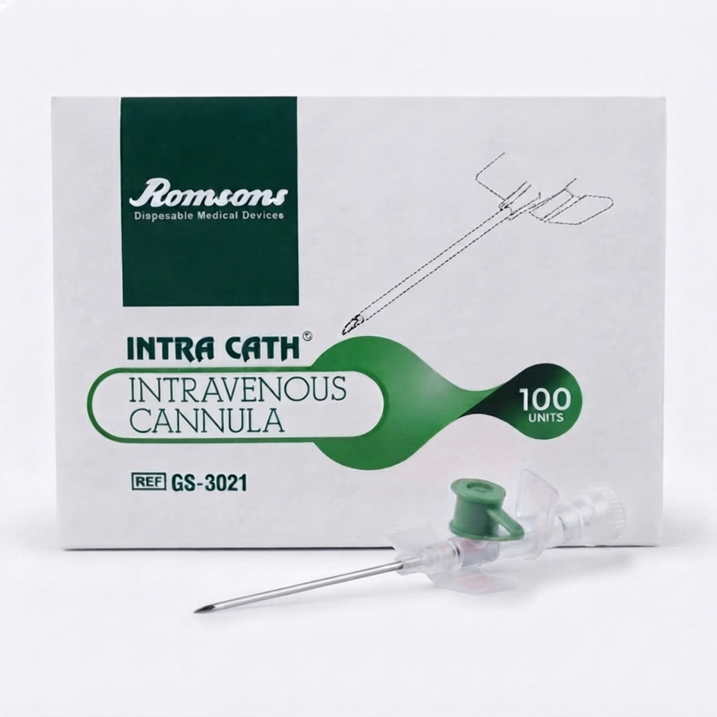 Romsons Intra Cath IV Cannula - 18G (Green)