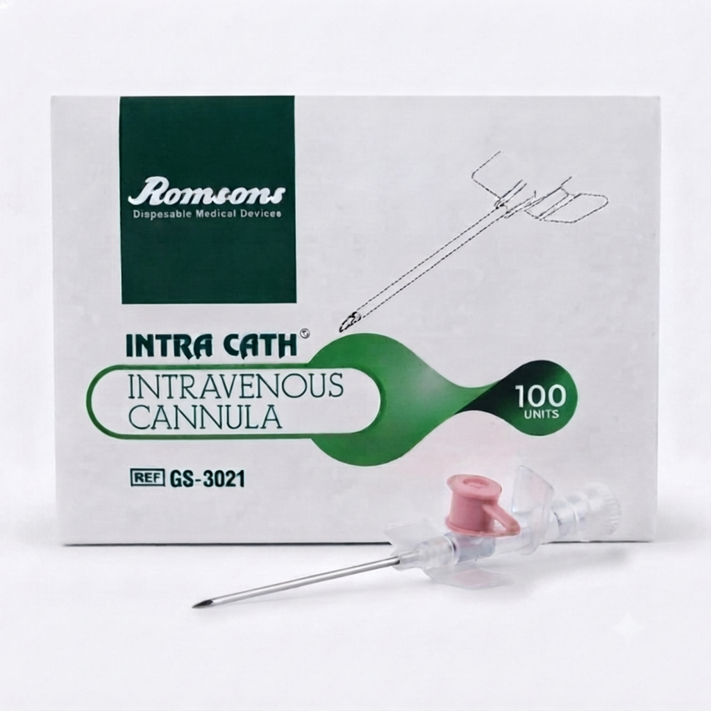 Romsons Intra Cath IV Cannula - 20G (Pink)