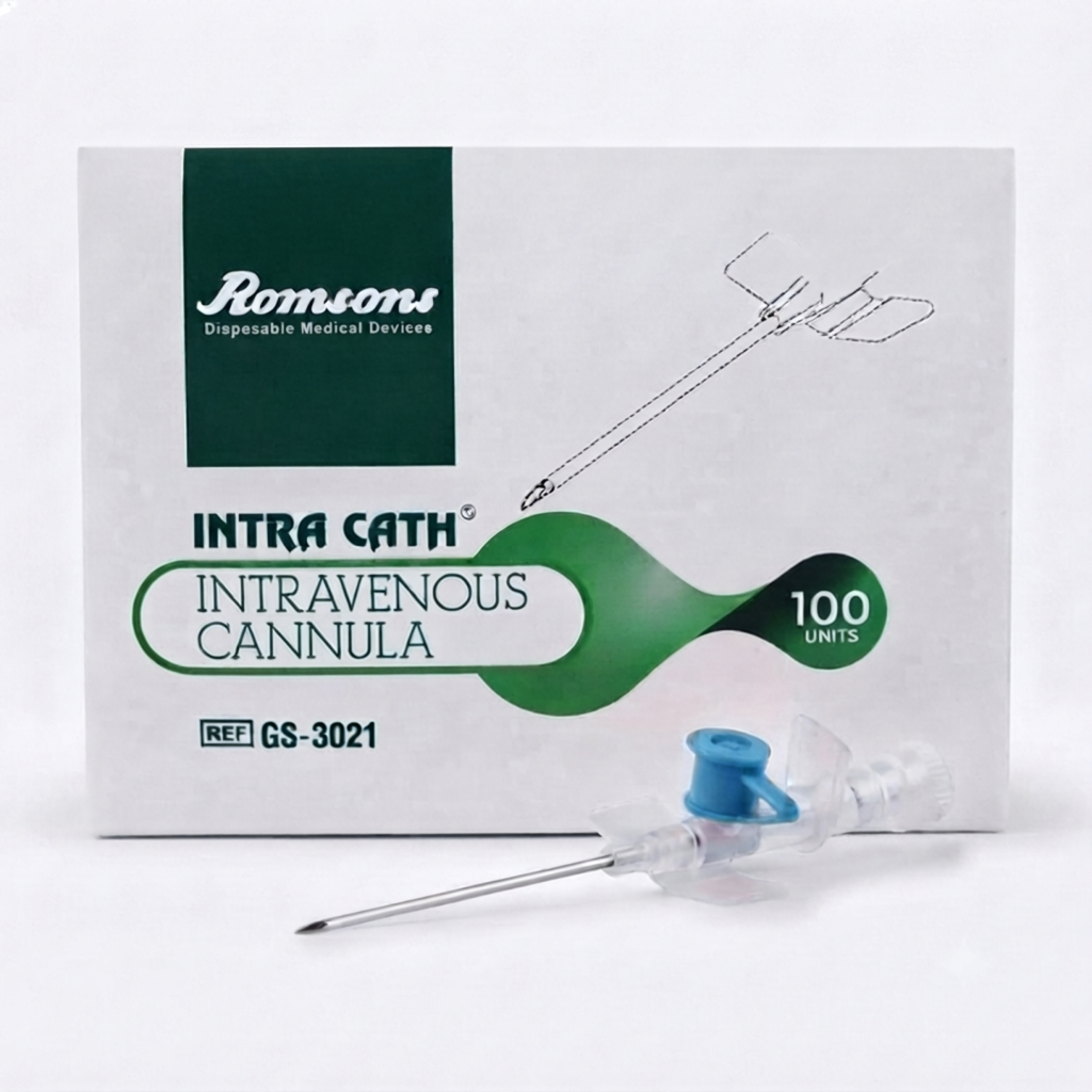 Romsons Intra Cath IV Cannula - 22G (Blue)