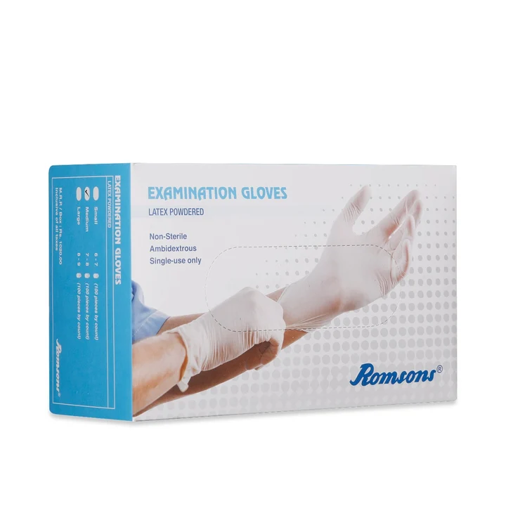Romsons Latex Examination Gloves (Powdered)