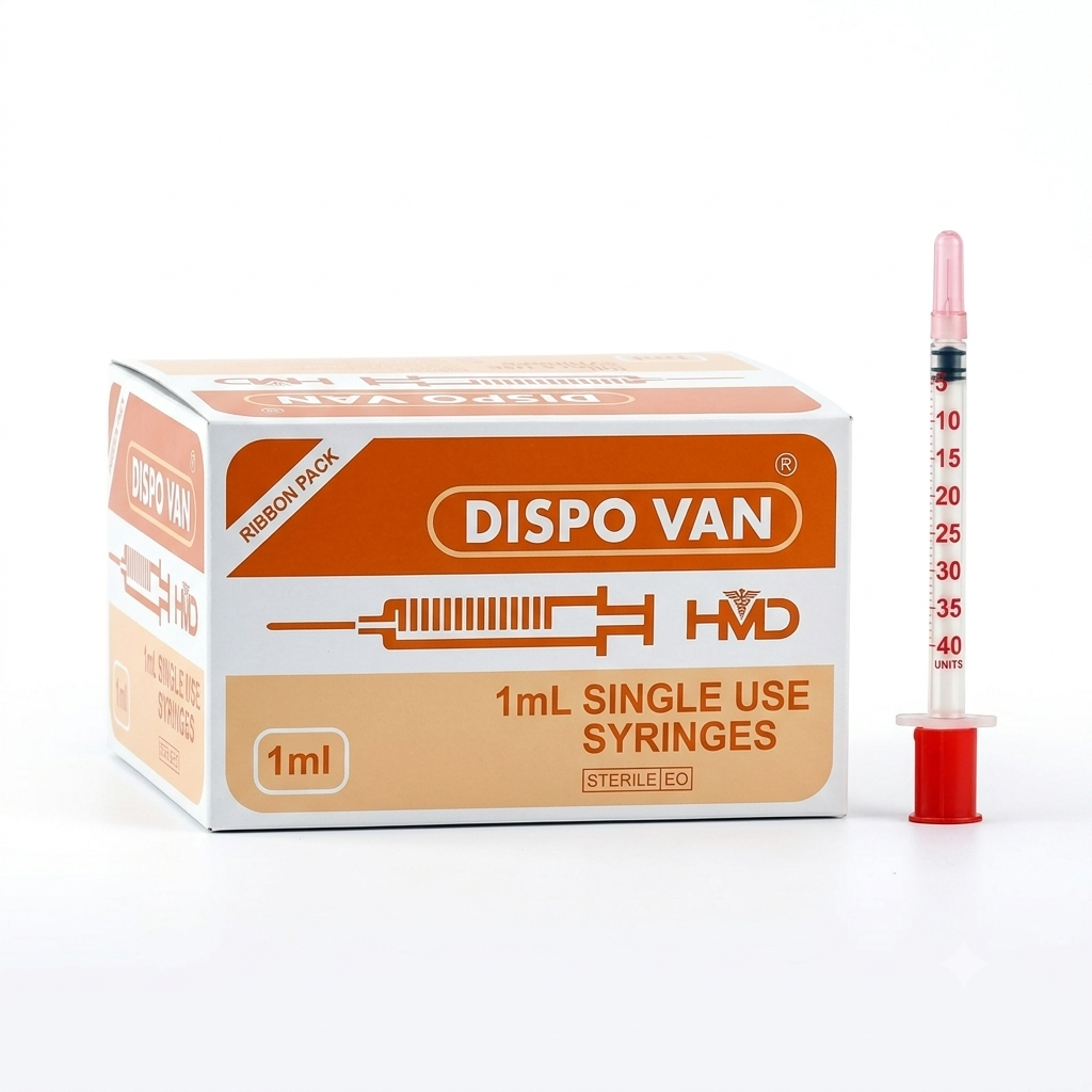Dispo Van 1ml Insulin Syringe with Needle (U-40)