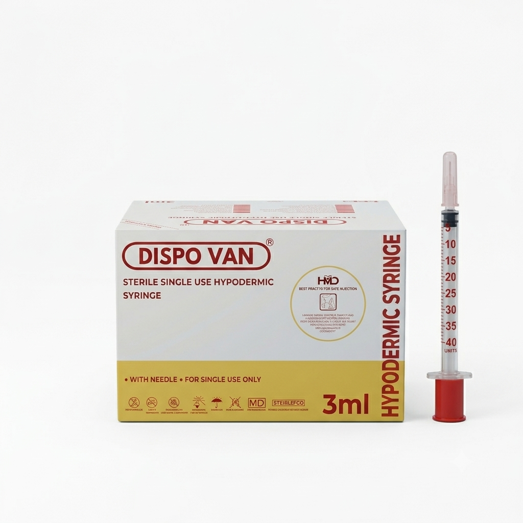 Dispo Van 3ml Disposable Syringe with Needle