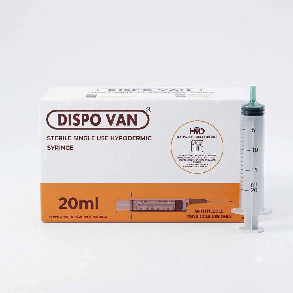 Dispo Van 20ml Disposable Syringe with Needle
